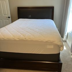 Queen Bed Frame, Mattress And Box Spring