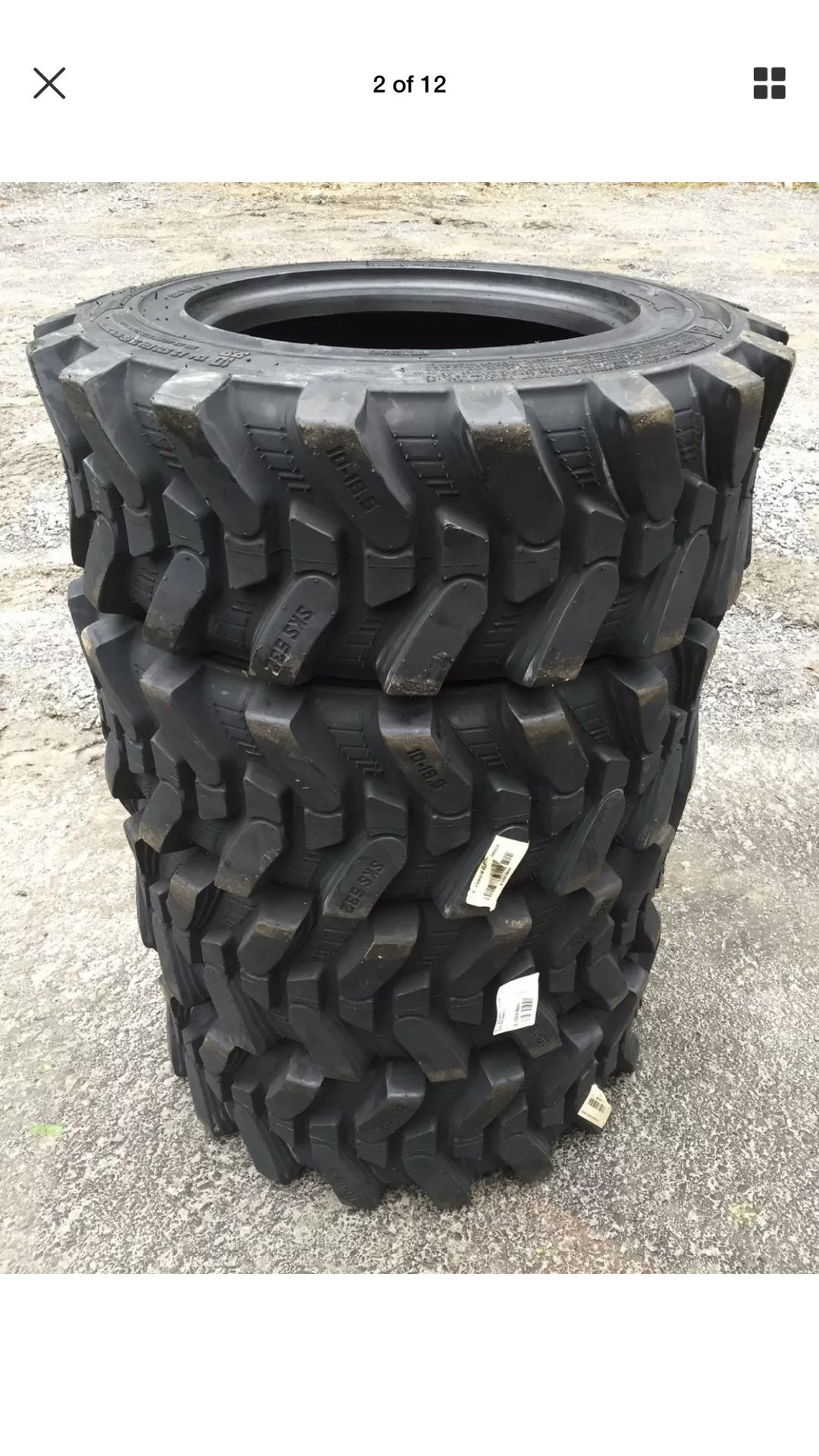 4x 10-16.5 12ply Skid Steer Tire brand new $425 no bargain price firm