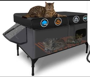 Heated Cat House for Outside Insulated