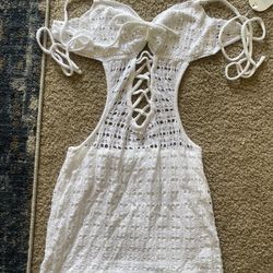 women’s sexy mini dress in white 