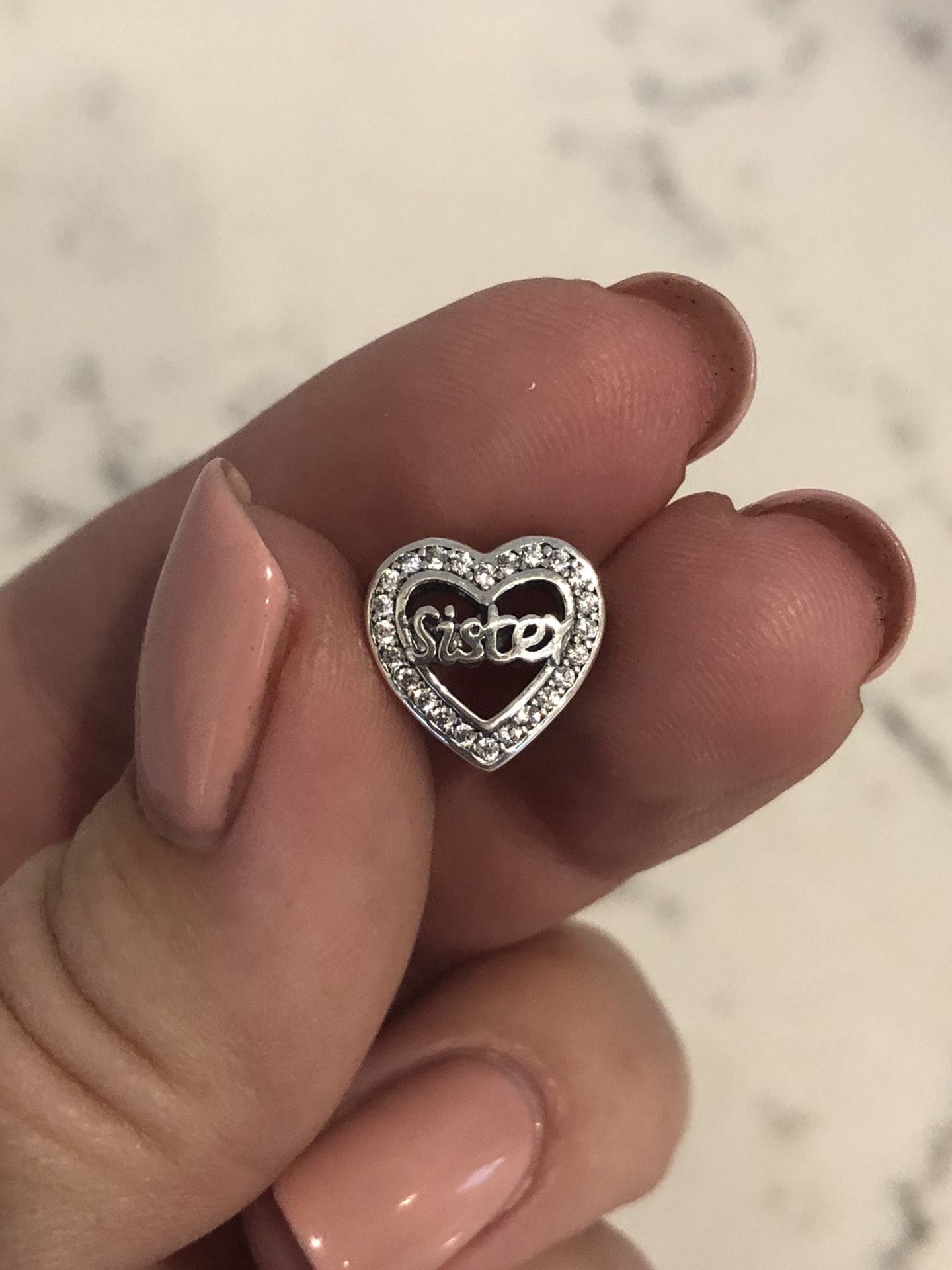 Brand New Sterling Silver 925 Double Sided Charm