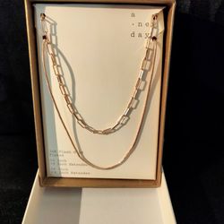 14 Karat Flash Gold-plated Necklace Set