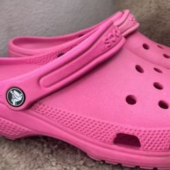 Hot Pink Crocs Size 9 
