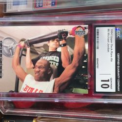 1994 Michael Jordan Upper Deck Rare Air basketball trading card, certified by the Certified Guaranty Company (CGC) with a grade of GEM MINT 10. 