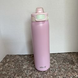 Ello Pop & Fill 22oz Stainless Steel Water Bottle Pink Sorbet Vacuum Insulated USED