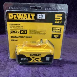 🧰🛠DEWALT 20V MAX Premium Lithium-Ion 5.0Ah Battery Pack-NEW!-$100!🧰🛠