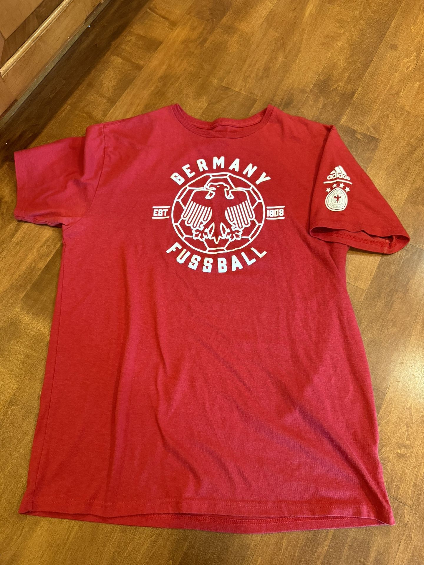 Men’s Adidas Deutscher Fußball Bund Soccer T-shirt Shipping Available