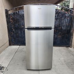 3MONTHS WARRANTY 28X29X68 🛑WHIRLPOOL FRIDGE 18CUFT SILVER 