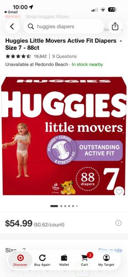 Huggies Little Movers Diapers Size 7, 88ct