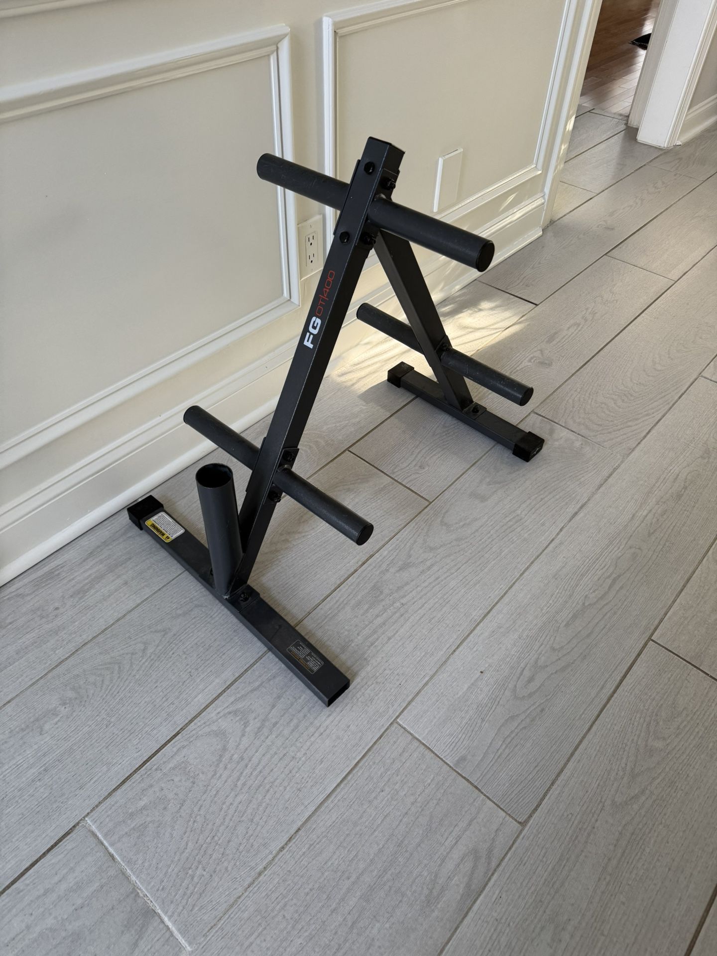 Weight Plate Rack And BARBELLS