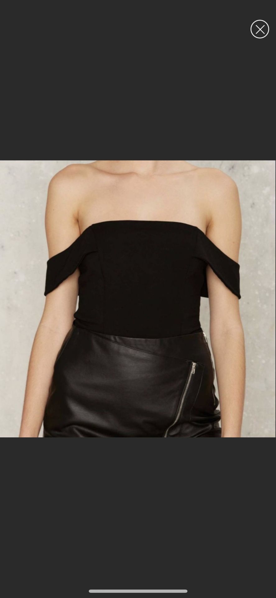 Lavish Alice Bodysuit Black Off The Shoulder