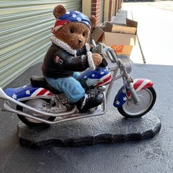 Faithful Fuzzies Bear To Be Wild Born To Ride Collection Figurine #3923J