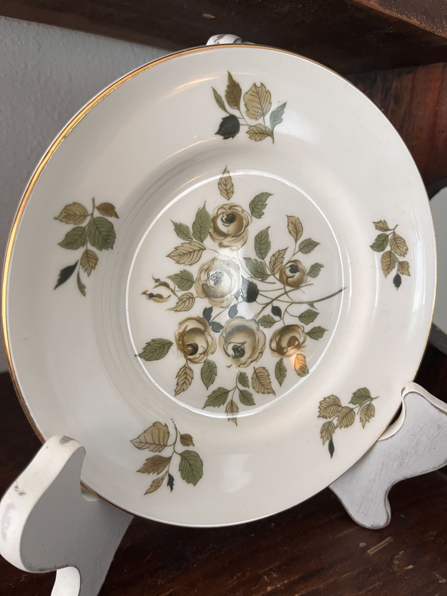 Antique French Plate With Stand