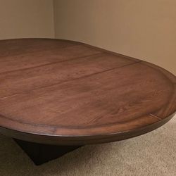 Oval Solid Wood Dining Table With 2 Leaves - 61.5” W x 97" L (Table Only)