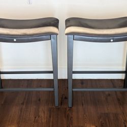  Grey Velvet Bar Stools