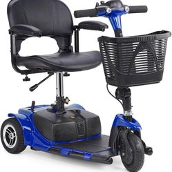 VEVOR Folding 3-Wheel Mobility Scooter for Adults and Seniors, Heavy Duty Electric Mobility Scooter with 12-Mile Range, Travel Wheelchair with 9° Clim