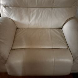 Cream Color, Leather Recliner