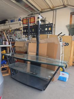 70" Glass TV Stand