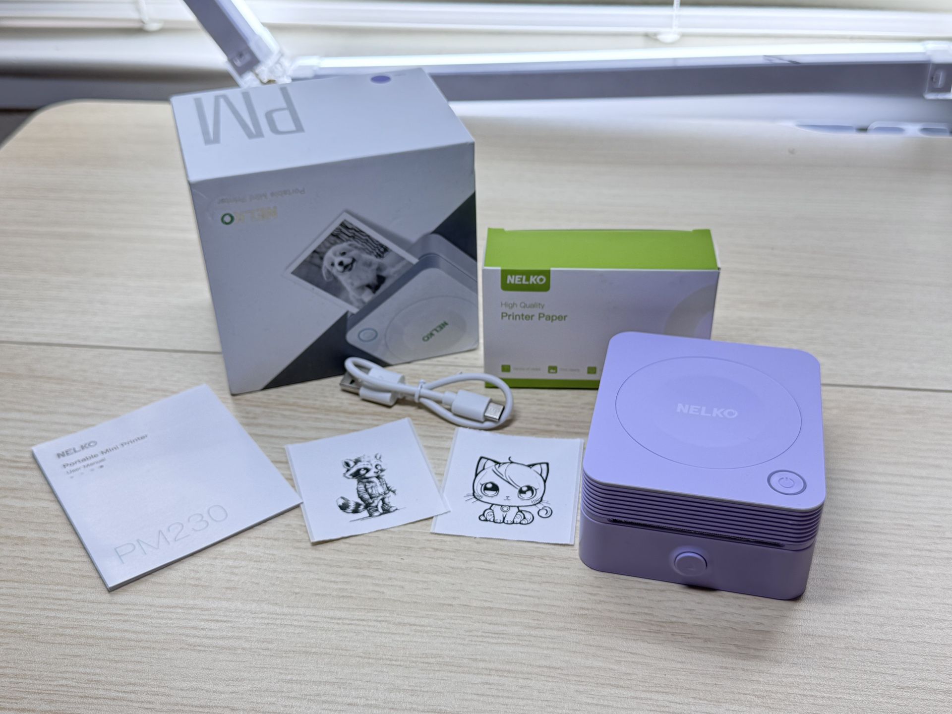 Brand New Nelko Sticker Printer, PM230 Print Pod Mini Bluetooth Portabel Sticker Maker with 3 Rolls Paper, Print Pods Mini Printer SKU129-S1