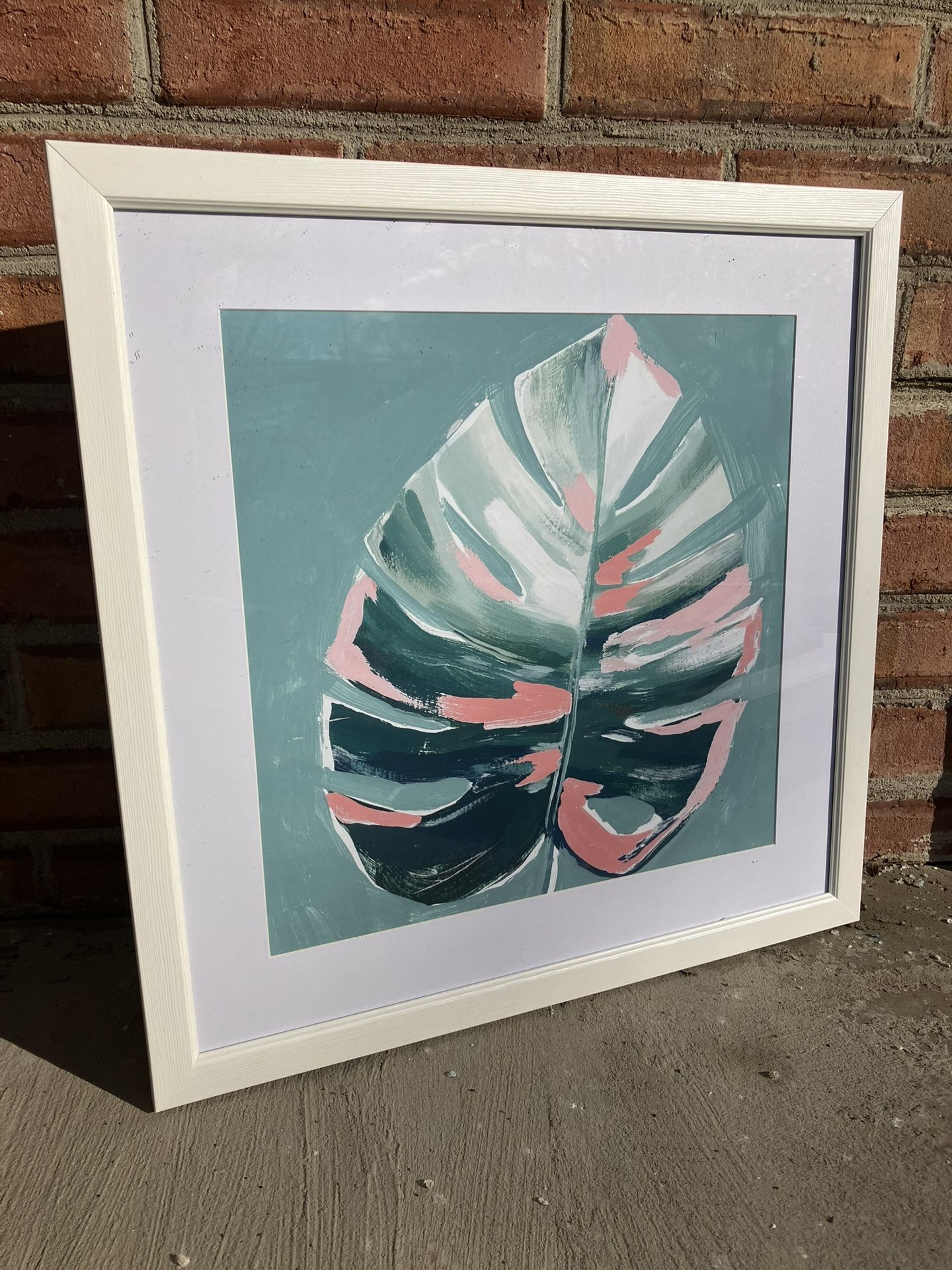 Framed Canvas Leaf Wall Art