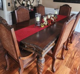Northshore  Formal Wood Dining Table with 6 Chairs and matching buffet
