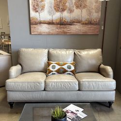 Club Furniture Wesley Top-Grain Aniline Leather English Arm Sofa