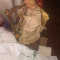 Angel Playing A Harp