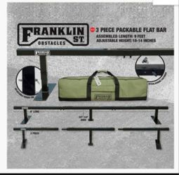 FRANKLIN ST. OBSTACLES PACKABLE FLAT BAR RAIL 9′ BLACK