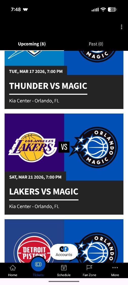 Orlando Magic v LA Lakers (2 Ticket Package)