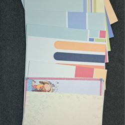 Large Scrapbook 12" X 12" Paper Lot - 200+ Sheets. Many Themes + Paper Carrier