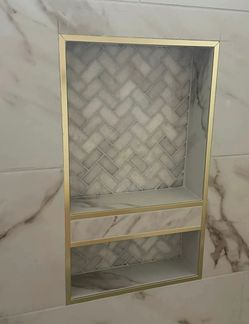 Metal Tile Trim Edging Schluter Satin Brass (Gold Color)