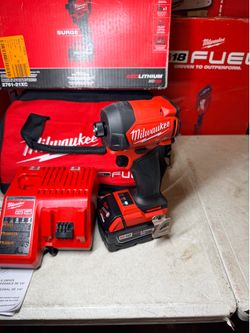 Milwaukee TOOL ONLY  M18 FUEL SURGE 18V Lithium-lon Brushless Cordless 1/4 in. Hex Impact Driver Kit with (1) 5.0 Ah Battery and Charger NEW $225
