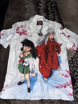 Inuyasha Snow Button Up Shirt Hypland Read Description