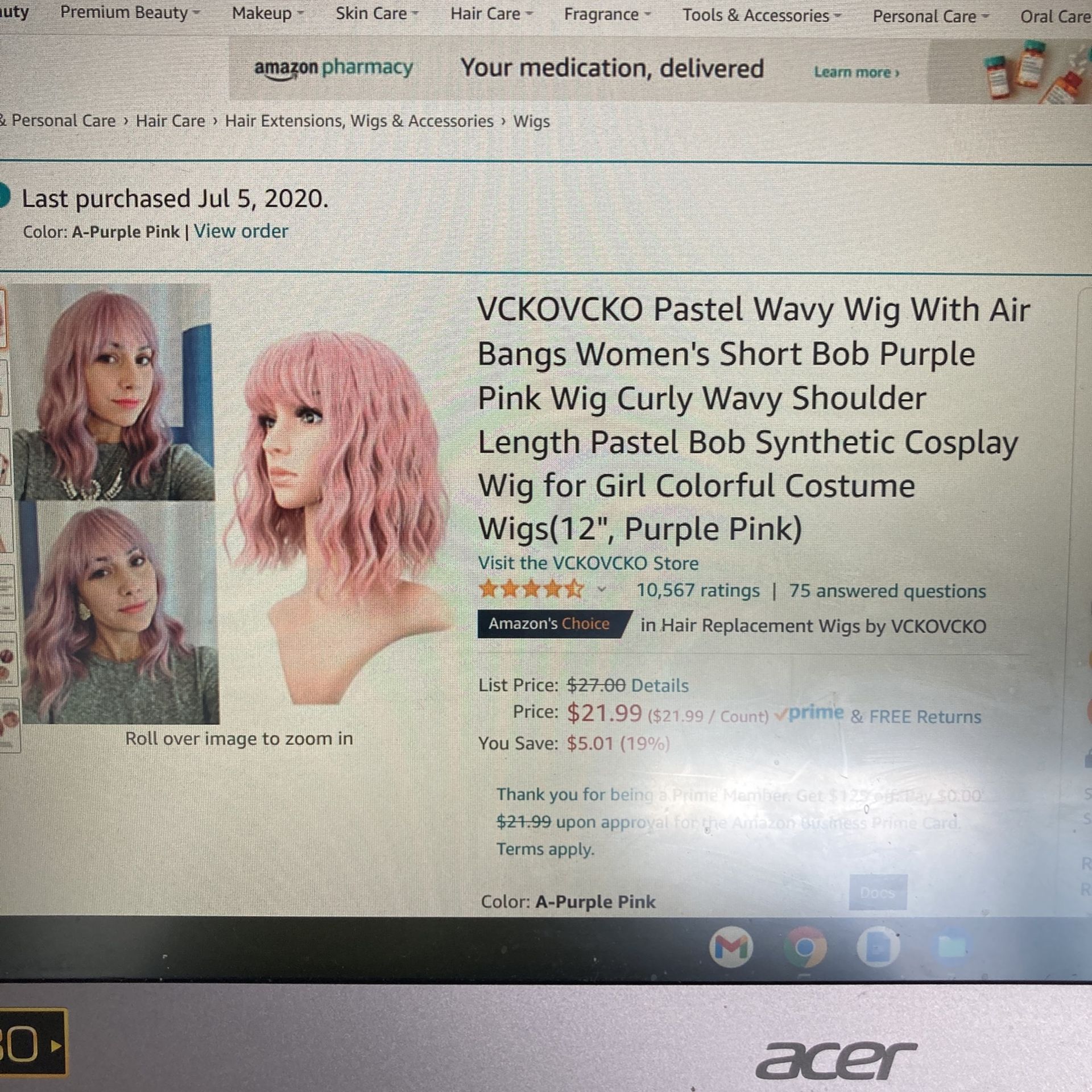 Brand New Wigs!! With Hangers!