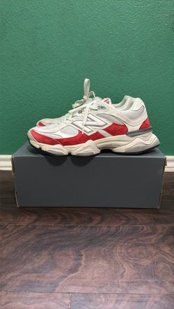 New Balance 9060 Size 9.5 White and Red