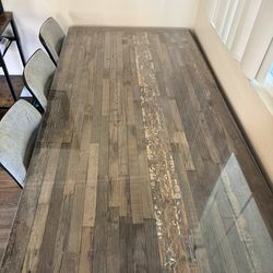 Steel/Wood Dining Table