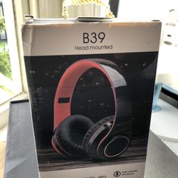 New Wireless BT B 39 Headphones. 