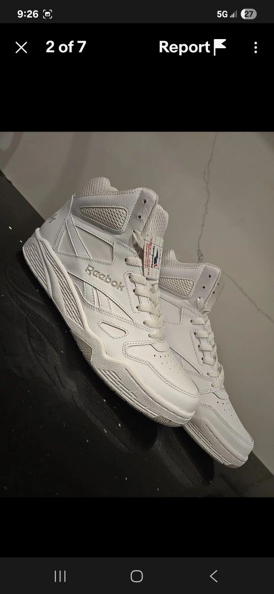 Reebok Men's Royal Bb4500 Hi Fashion Sneaker, White/Steel, 10.5 M US