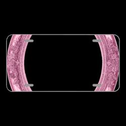 License Plate Novelty Car Front Frame Colored Oval Embossed