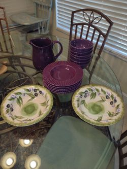 6 Large Soup Bowls, 6 Small Soup Bowls,  1 Pitcher, 2 Serving Bowls