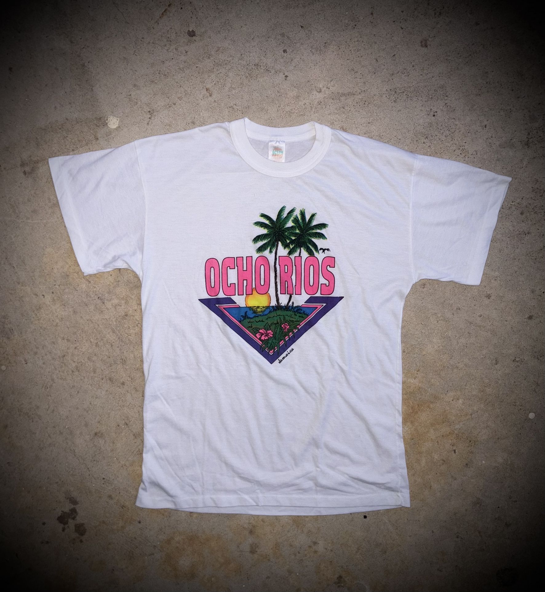 Men’s Ocho Rios White Tshirt Medium