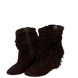 INC Fringed Brown Bootie 