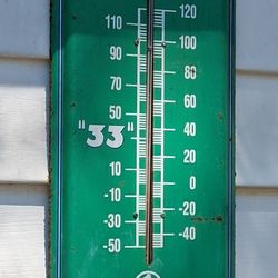 Rolling Rock Thermometer Metal Sign