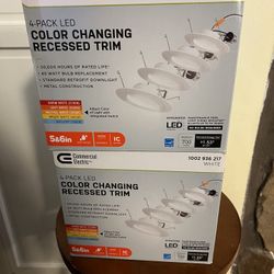 LED Color Changing Recessed Trim Lighting