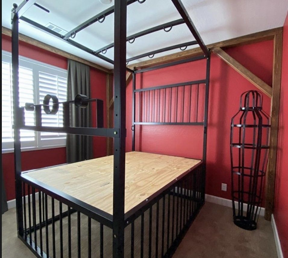 Bed Frame with Cage For Dogs