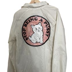 Ripndip white windbreaker jacket