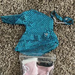 18in Doll Ice skating Dress And Skates