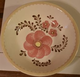 Vintage Royal China by Jeannette Corp Pink Floral Large Serving Bowl