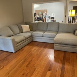 Light Blue Living Spaces Down/Foam Couch