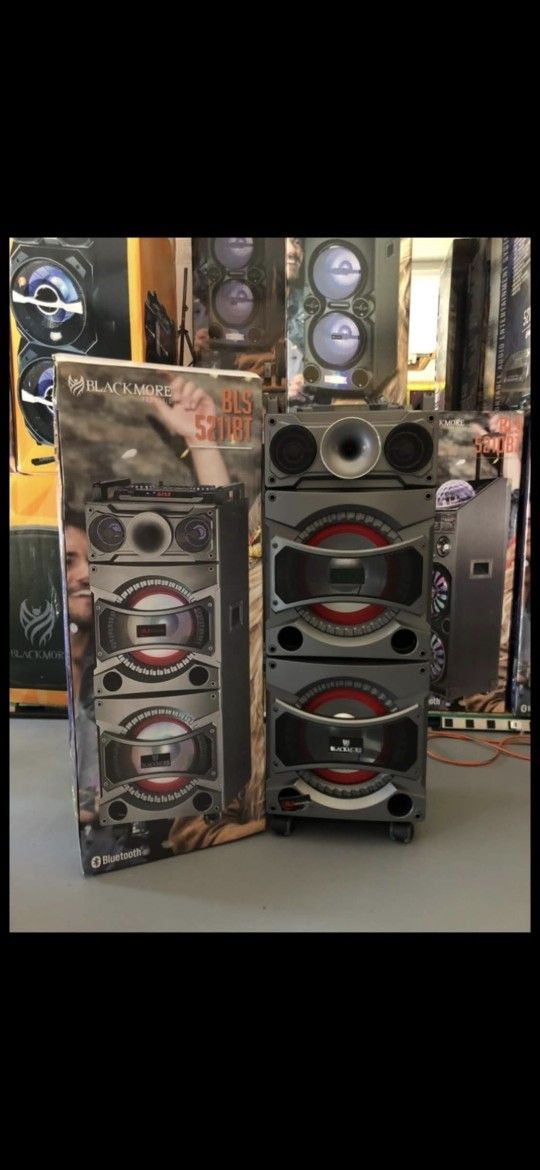 Dual 10" Bluetooth Speaker / Equalizer/ New